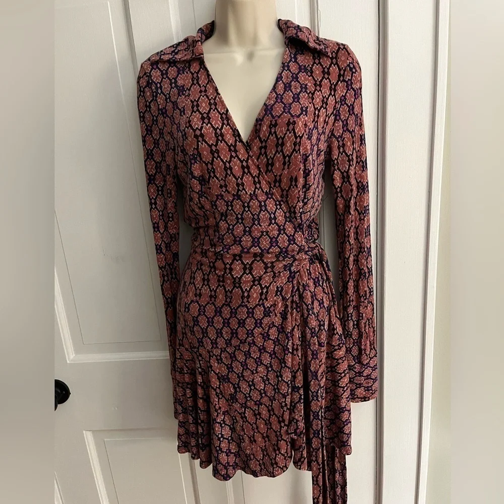 Free People Rhetta Wrap Dress in Dark Combo Size XSmall